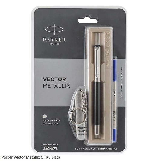 Parker Vector Metallix Chrome Trim Rollerball Pen