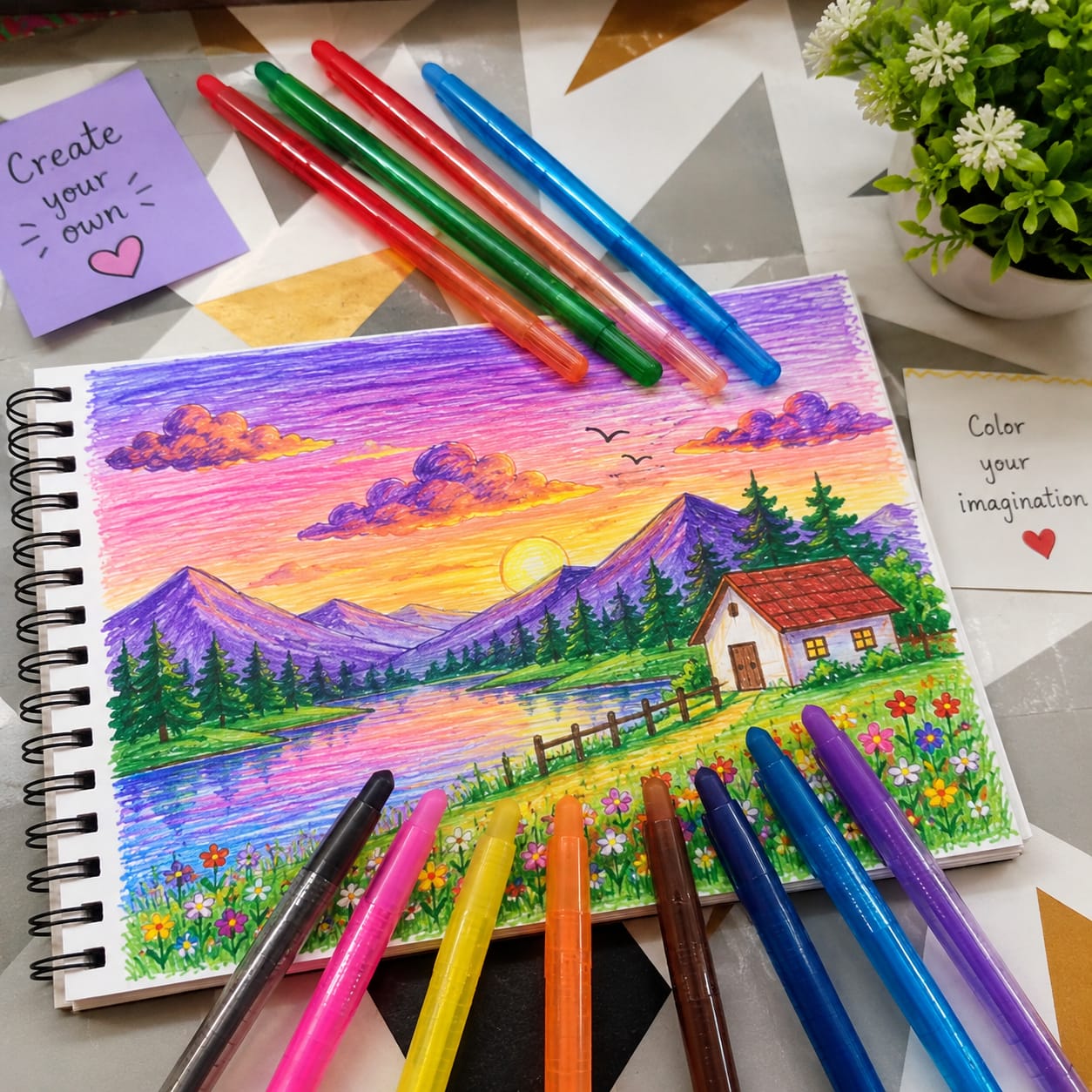 PENTONIC TWISTICK CRAYONS COLOUR PENCIL 12N