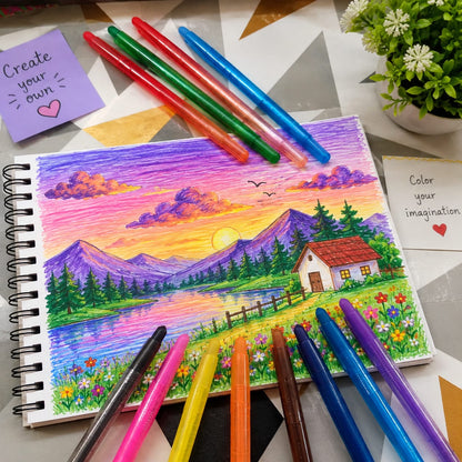 PENTONIC TWISTICK CRAYONS COLOUR PENCIL 12N