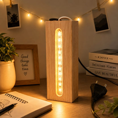 WOODEN STAND WITH LED LIGHT 5INCH WSWL-5