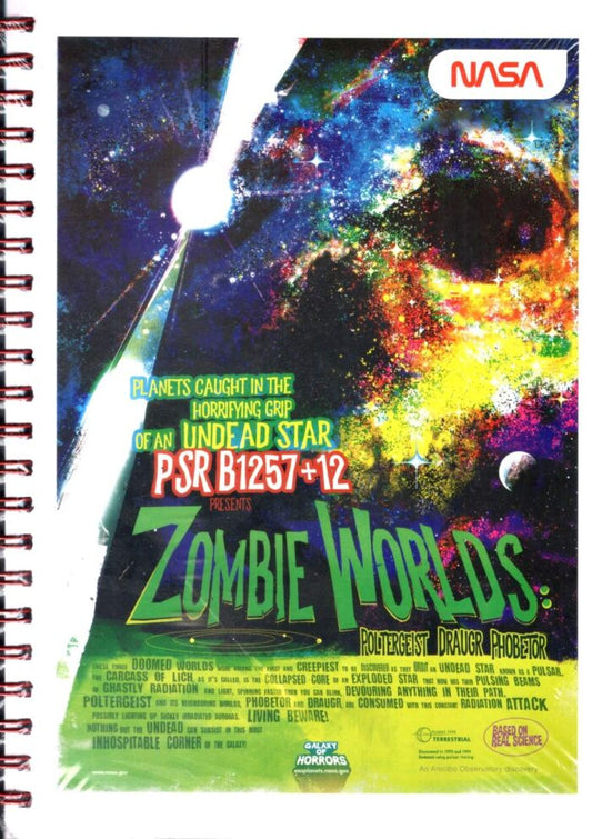 Anupam | Nasa | Zombie Worlds | Spiral Notebook | Size: A4 | 300 Pages |
